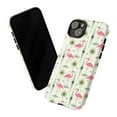 thumbnail image 3 of Retro Flamingo Phone Case, Mid-Century Modern Aesthetic Vintage Pink Bird Protective Cover for iPhone 16 15 14 13 12 11 Pro Max Plus Mini, 3 of 6