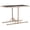 Beige, variant on vidaXL Outdoor Dining Table Patio Garden Wicker Table with Glass Top PE Rattan
