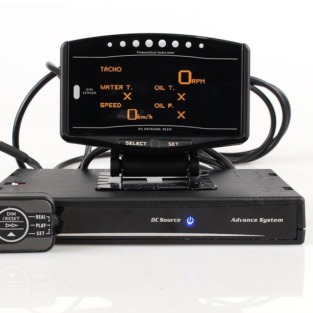Voltímetro para automóvil, medidor multifunción 10 en 1 para automóvil, medidor de temperatura del agua, medidor de velocidad, integración perfecta