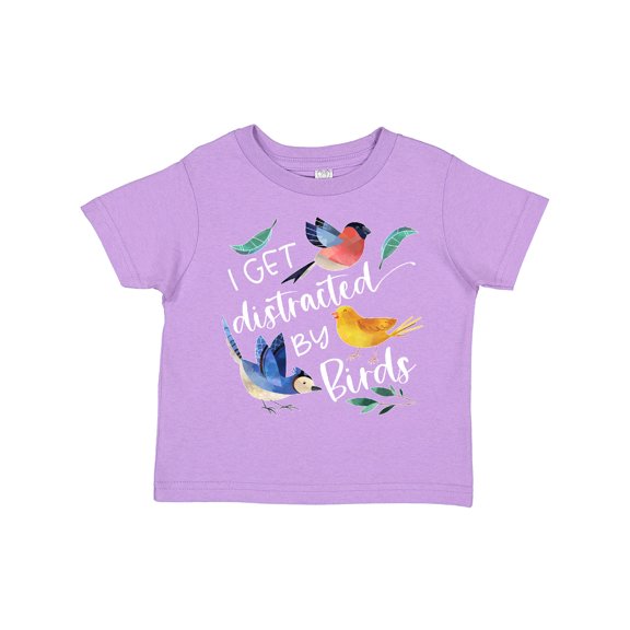 Inktastic I Get Distracted by Birds Boys or Girls Toddler T-Shirt