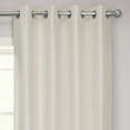 thumbnail image 2 of Half Price Drapes Off White Silk Room Darkening Curtains for Bedrooms(1 Panel),50WX 120L, 2 of 11
