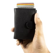 Men PARLIAMENT WALLET Genuine Leather Slim Credit Card Holder with RFID Blocking
