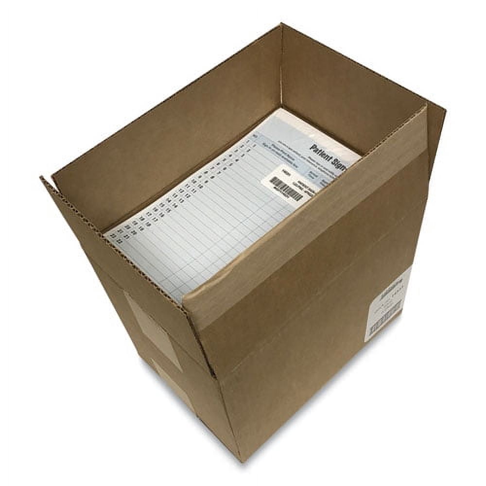 "Patient Sign-In Label Forms, Two-Part Carbon, 8.5 X 11.63, Blue, 1/page, 125 Forms | Bundle of 2 Packs"
