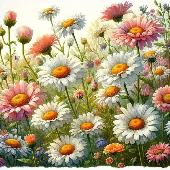 Diy Diamond Embroidery Flower Full Round Square Diamond Painting Complete Kit Home Decor Art Gift