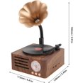 thumbnail image 2 of LANFENG Portable Speaker, Vintage Style Retro Gramophone Music Player, Mini Record Player Stereo Speaker, for Holiday Party Birthday, 2 of 9