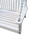 thumbnail image 6 of Front Porch Swing with Armrests, Wood Bench Swing with Hanging Chains, For Outdoor Patio, Garden Yard, Porch, Backyard, or Sunroom, 6 of 8