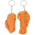 thumbnail image 1 of 2 piezas de llavero de pollo cocido con llavero de pollo frito llave de pollo cocido anillo de llave, 1 of 4