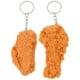 thumbnail image 1 of 2 piezas de llavero de pollo cocido con llavero de pollo frito llave de pollo cocido anillo de llave, 1 of 4