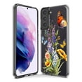 thumbnail image 3 of MUNDAZE Samsung Galaxy S10e Yellow Purple Spring Flowers Butterflies Floral Shockproof Clear Hybrid Protective Phone Case Cover, 3 of 5
