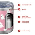 thumbnail image 4 of 12oz Tumblers Tiny Ghost Halloween Pattern Vacuum Insulated Stainless Steel Travel Tumbler Cups Mug with Lid and Straw for Beer,Coffee,Beverages with Cleaning Brush for Cold & Hot Drinks, 4 of 5