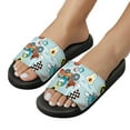thumbnail image 5 of GZHJMY Stylish Slides for Women Men, Cute Cartoon Racer Soft Flexible Slip-on Sandals Slippers, 5 of 7