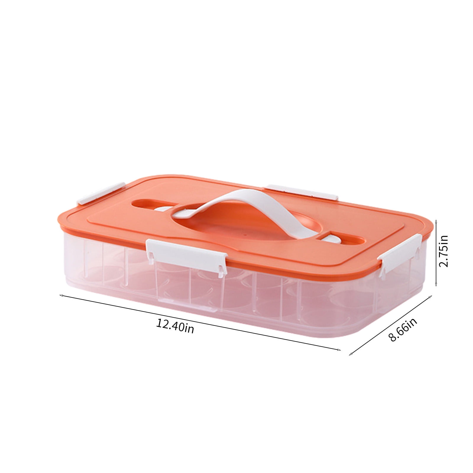 Egg Container for Refrigerator | 18 Egg Storage Organizer with Lid | Clear Plastic Egg Keeper | Stackable Fridge Organizer for Kitchen | Reusable Food Freshness Container