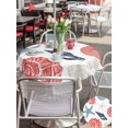 thumbnail image 5 of Outdoor Tablecloth with Umbrella Hole for Patio/Picnic/Party/Camping, Red Blue Coastal Waterproof Table Cloth Round Cover Washable, Starfish Shell Coral Summer Beach Ocean (Dia 54"), 5 of 9