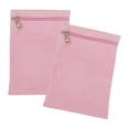 thumbnail image 1 of 2 piezas de bolsillo lateral cosido con cremallera, billetera pequeña, bolsa para teléfono, bolsa de seguridad para viajes Rosa, 1 of 9