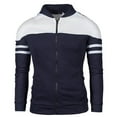 thumbnail image 1 of Babysbule Mens Jackets Clearance Men's Autumn Fashion Color Matching Splicing Jacket Sweater Casual Jacket, 1 of 4