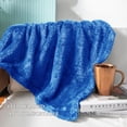thumbnail image 7 of Exclusivo Mezcla Plush Fuzzy Fleece Queen Size Blanket, Super Soft Fluffy and Thick Blankets (Cobalt Blue, 90"x90"), 7 of 7