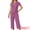 Gray Purple, variant on DARING DIVA Women's Capri Pajamas Short Sleeve Button Down Tops with Pants Set M Black