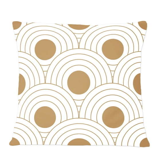 Designart Circular Retro Design' Mid-Century Modern Throw Pillow - 12x20