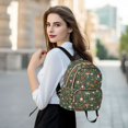thumbnail image 6 of FORMRS Mini Backpack Purse for Women Quilted Travel Daypack Casual Shoulder Bag, Forest Mushroom Pattern, 6 of 7