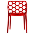 thumbnail image 5 of Modern Dynamic Dining Chair, Set of 4 - Transparent Red, 5 of 7