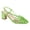 Green, variant on XYD Women Trendy Caged Toe Sandals Strappy Slingback Chunky Low Heels Cutout Slip On Shoes Party Event Daily Size 5 White
