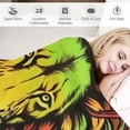thumbnail image 3 of COMIO Jamaican Rasta Flag Rastafarian Reggae Lion Blanket Throw Bed Blankets Cozy Lightweight Soft Bedding for Sofa and Bed Office Travel, 3 of 6