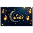 thumbnail image 3 of Eid Mubarak Banner Background Lanterns Stars Moon Festive Decor Backdrop for Party Event Ramadan Celebration Holiday Photography Props, 3 of 4