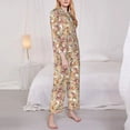 thumbnail image 3 of Lsque Seashells Pattern Long Sleeve Pajama Set for Women - Soft 2-Piece Sleepwear and Loungewear Set with Pockets, Comfy Nightwear-XX-Large, 3 of 7