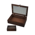 thumbnail image 2 of Nordic Retro Solid Wood Begonia Flower Glass Storage Cabinet Desktop Sorting Flipping Wooden BOX Decorative Box Superior Quality, 2 of 11