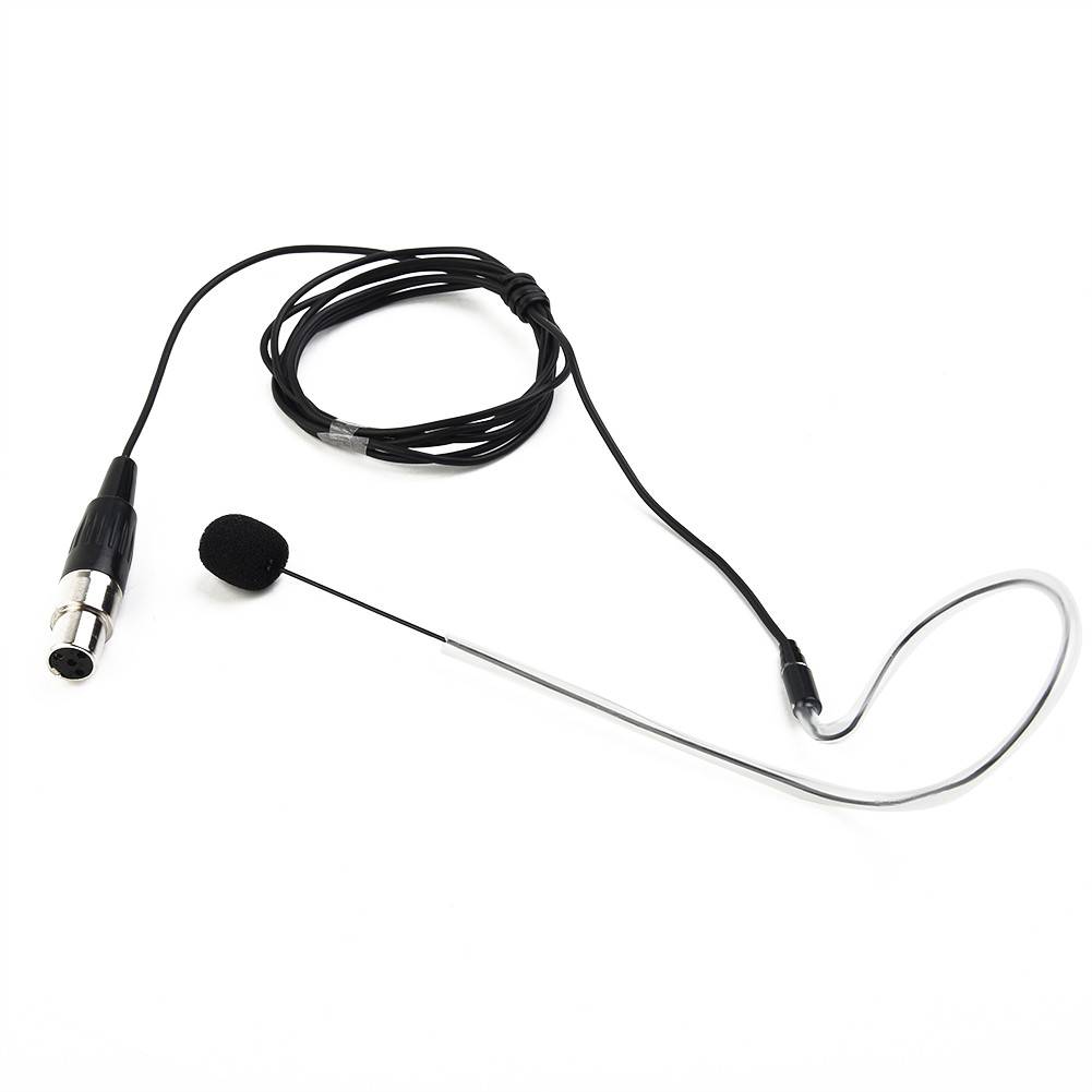 Black Headset Earhook Mic For Audio-Technica Wireless – Hirose 4-Pin, Omnidirectional