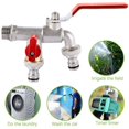 thumbnail image 4 of 1/2" 3/4" Dual Outlet Brass Garden Faucet Outdoor Anti-Freeze Water Spigot Washing Machine Tap for Hose & Pool, 4 of 5