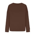 thumbnail image 5 of Women's Casual Long Sleeve Crew Neck Sweatshirt Top Loose Fit Pullover Sweater Oversized Trendy Streetwear Soft Fleece Lined Winter Fall Basic Sweatshirts, 5 of 5