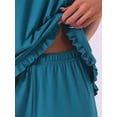 thumbnail image 5 of DARING DIVA Women's 2pcs Sleeveless Ruffles Pajama Set S Blue, 5 of 7