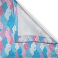 thumbnail image 3 of Ambesonne Abstract Kitchen Curtains, Style Rain Clouds, 55"x45", Sky Blue Pink and Lilac, 3 of 3