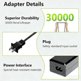 thumbnail image 2 of 15V 3A AC Adapter Power Supply 100-240V Input 5.5mm x 2.5mm Connector, 2 of 6