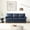 Navy Blue, variant on 83" Faux Leather Big Sofa, Soft Couch with Nail Decoration, Furniture Couch with Storage Space for Living Room, Burgundy