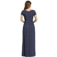 thumbnail image 4 of Asklazy Women's Short Sleeve Loose Plain Maxi Dresses Casual Long Dresses with Pockets,US Size,F Navy blue Dot,XL, 4 of 11