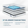 thumbnail image 4 of Avenco Airsail 10" Adult Gel Memory Foam Mattress in a Box, Twin XL Size, 4 of 9