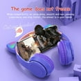 thumbnail image 4 of P47m Bluetooth 5.0 Headphones Big Cat Ear Wire-controlled Gaming Headset Hifi Sports Earphones, 4 of 8
