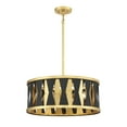 thumbnail image 3 of Kellerman 4-Light Pendant in Matte Black with True Gold, 3 of 5