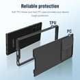 thumbnail image 2 of For Samsung Galaxy S21 FE 5G Case With Screen Protectore Camera Lens Tempered Glass, Soft Slim Silicone Heavy Duty Cover - Black3, 2 of 5