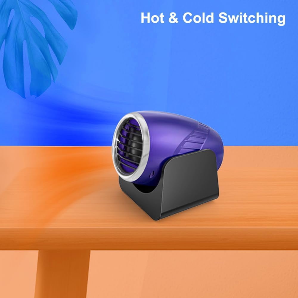 Portable Car Heater, Defroster for Windshield, 12V 120W Window Defroster, 2 in1 Fast Car Heater , Plug-in Cigarette Lighter Defroster Winter Weather Heater for All Cars, Purple