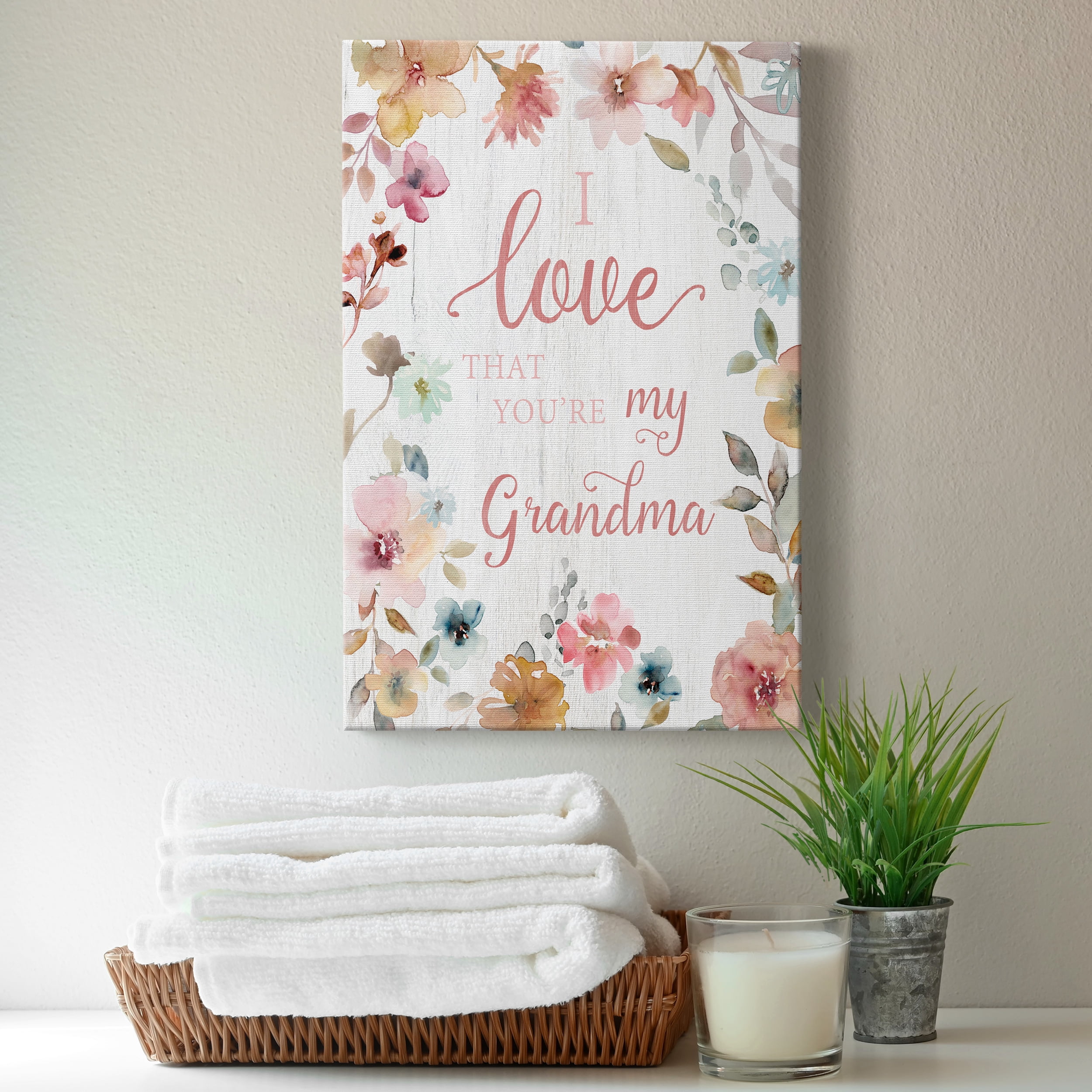 Love Grandma Premium Gallery Wrapped Canvas - Ready to Hang - 24 x 36