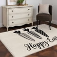 thumbnail image 3 of Area Rugs 2.7'x5', Happy Easter Carpet for Living Room Bedroom Dining Room, Black Plaid Carrots Spring Country Beige Throw Kitchen Rugs Non Slip Washable Rectangle Indoor Outdoor Rugs, 3 of 8