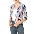 thumbnail image 2 of Allegra K Women's Open Front Floral Print Blazer, 2 of 6