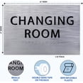 thumbnail image 3 of ADA CENTRAL SIGNS - 6" X4" Changing Room Sign - ADA Compliant Tactile Graphics Grade 2 Braille Text Acrylic Wall Sign| Fitting, Greenroom Signage for Clothing Stores, Shopping Centers, and Boutiques, 3 of 7