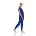 thumbnail image 3 of Hey Collection Womens Stretch Colorful V-Neck Jogger Scrubs Set, Medical Nursing Tops with Four Pocket Scrubs Jogger Pants, 3 of 5