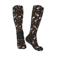thumbnail image 4 of Daiia Sports Socks Pirate Skulls Printed Novelty Crew Socks for Men Women Knee High Socks Cotton Socks Soft & Breathable Support Unisex Socks, 4 of 9