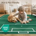 thumbnail image 4 of ODIKA 8'x10' Washable Area Rug Stadium Lines Center Circle Durable Interactive Football Soccer Field Playful for Living Room, Under Sectional, Family , Non-Slip, 4 of 7