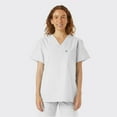 thumbnail image 1 of SPECTRUM UNIFORMS Scrubs Top Doctor & Nurse Coat Yoga Unisex V-Neck Ideal for Medical Professionals Hospital and Lab Workwear White, 1 of 4